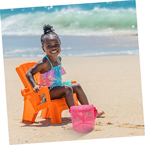 TOYANDONA Portable Beach Bag Large Capacity Mesh Organizer for Sand Shells and Essentials Lightweight Mesh Storage Tote for Outdoor Fun and Travel Suitable for Boys Random Color3