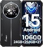 FOSSIBOT F109S Rugged Smartphone Unlocked, 24GB+256GB/2TB Android 15 Rugged Phone, 10600mAh Battery, Dual Display 6.745'' HD+1.32'' Cellphone,50MP+16MP+5MP Camera,Dual SIM 4G Phone (Blue)