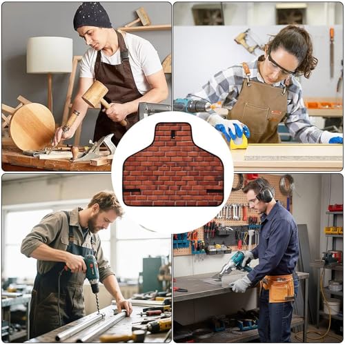 Delantal de trabajo con 8 bolsillos ajustable para hombre miniatura 6