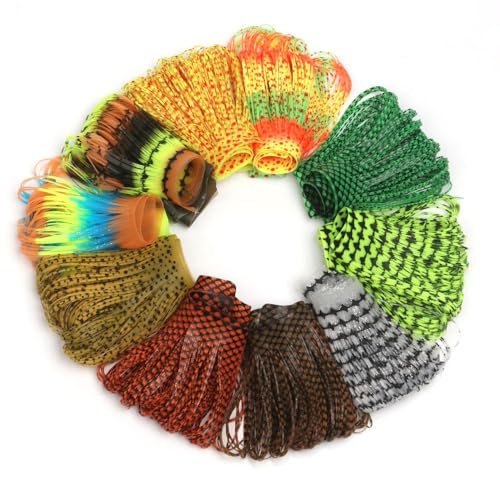 Juego 10 colores múltiples de faldas de silicona para señuelos de pesca