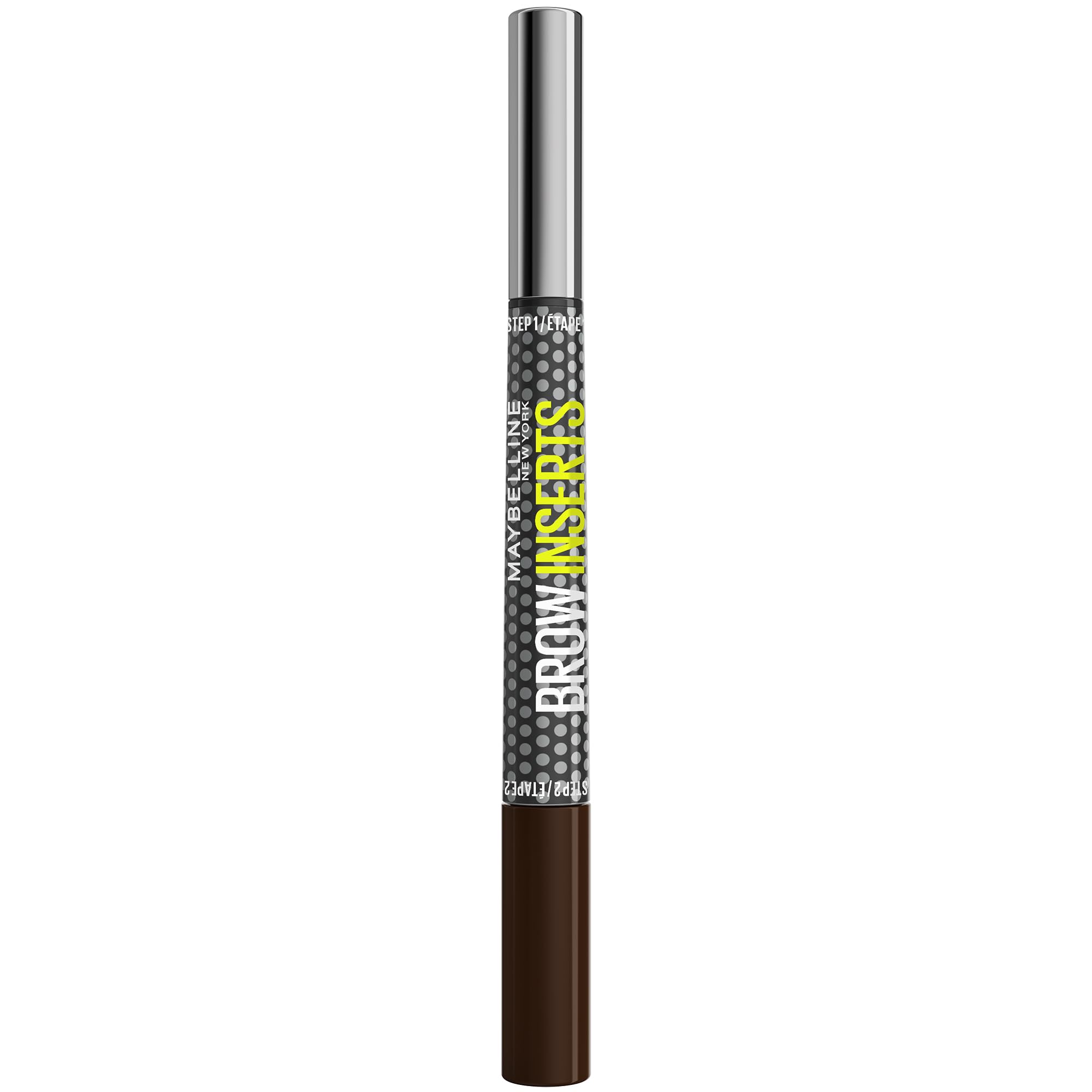 Maybelline Eyebrow Pencil Brow Inserts 2-in-1 Pen Fiber Gel Brown 4.5