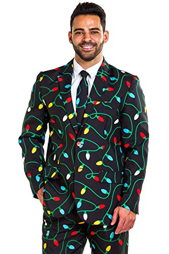 Tipsy Elves Men's Christmas Holiday Suit Jackets - Ugly Christmas Sweater Inspired Blazers for Men