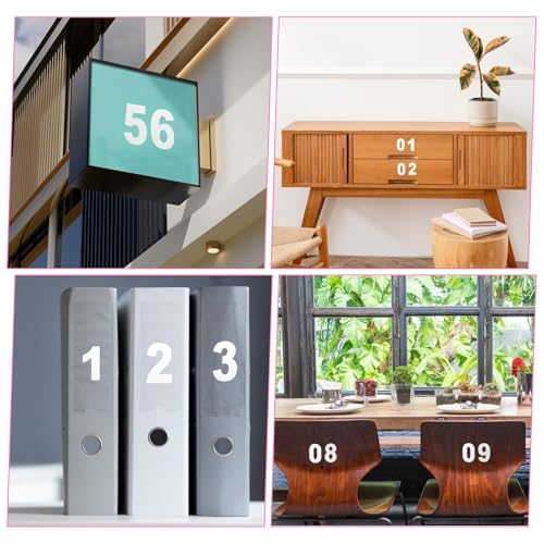 5 Blatt Zahlen Aufkleber, Reflektierende Zahlen Sticker PET Nummernaufkleber Wetterfest Klebezahlen Hausnummer Aufkleber 5 cm Nummern Aufkleber für Haus Tür Adressnummer