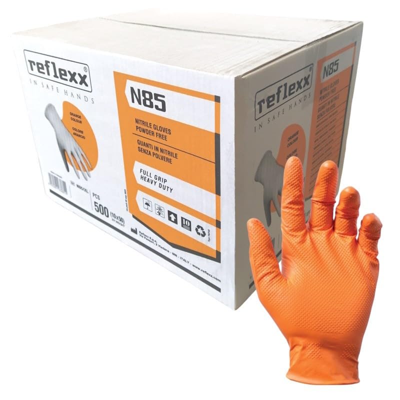 Reflexx KIT 10 confezioni Guanti in nitrile alto spessore N85 - TAGLIA M