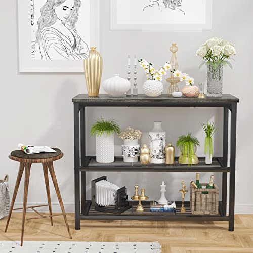 Mesa consola de sofá ideal para decorar el recibidor y pasillos estrechos Ecoprsio gris 3