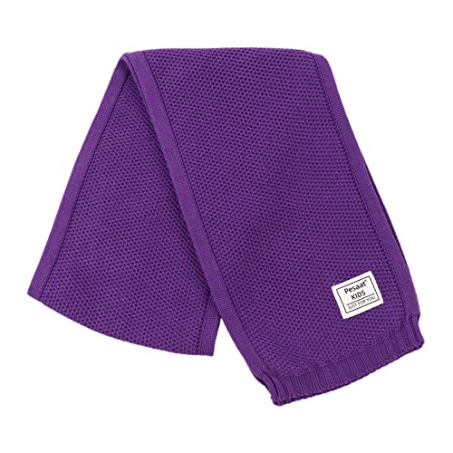 Image of PESAAT Kids Winter Infinity Scarf Knit Cotton Toddler Boy Girls Scarves