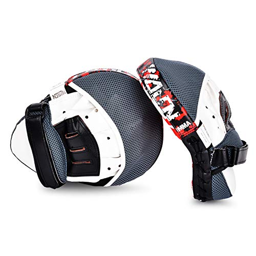 2PCS Boxing Mitts Punching Mitts Kickboxing Muay Thai Pads PU Leather Focus Pads Martial Arts for MMA, Kickboxing, Martial Arts, Muay Thai, Karate Training, Padded Punching, Coaching Strike Shield - Image 5