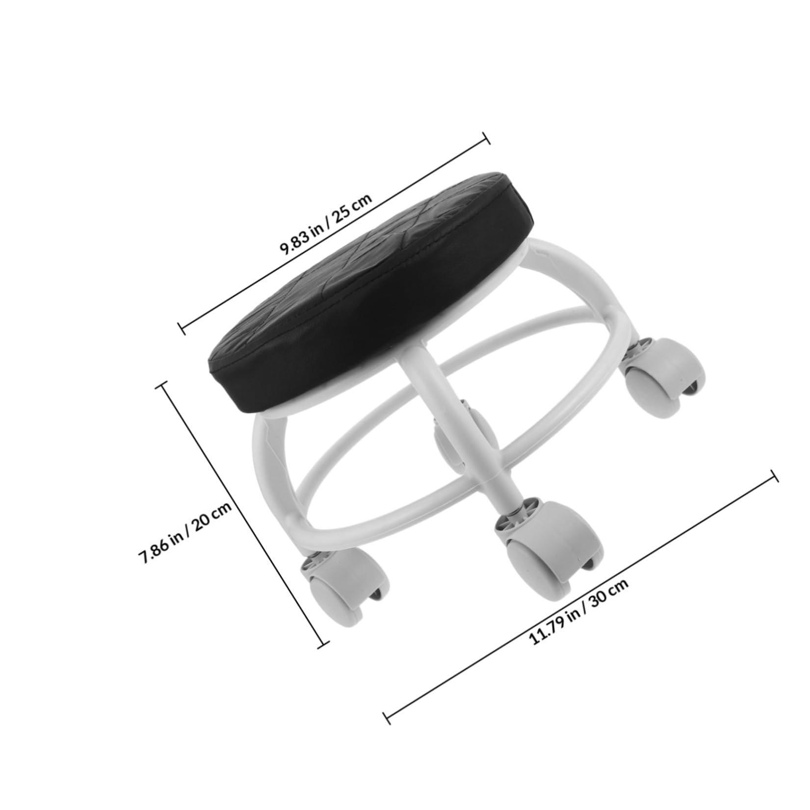 PACKOVE Sgabello per Pedicure con Ruote Nero in Pu e Plastica, Seduta Comoda e Resistente per Trattamenti di Bellezza e Saloni Estetici Colore Casuale