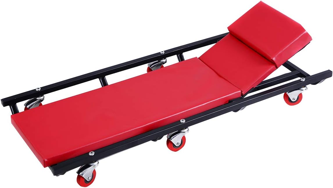 Goplus® Mechanics Creeper Rolling Shop Garage Auto Car Repair Work Tool Wheels Cart New