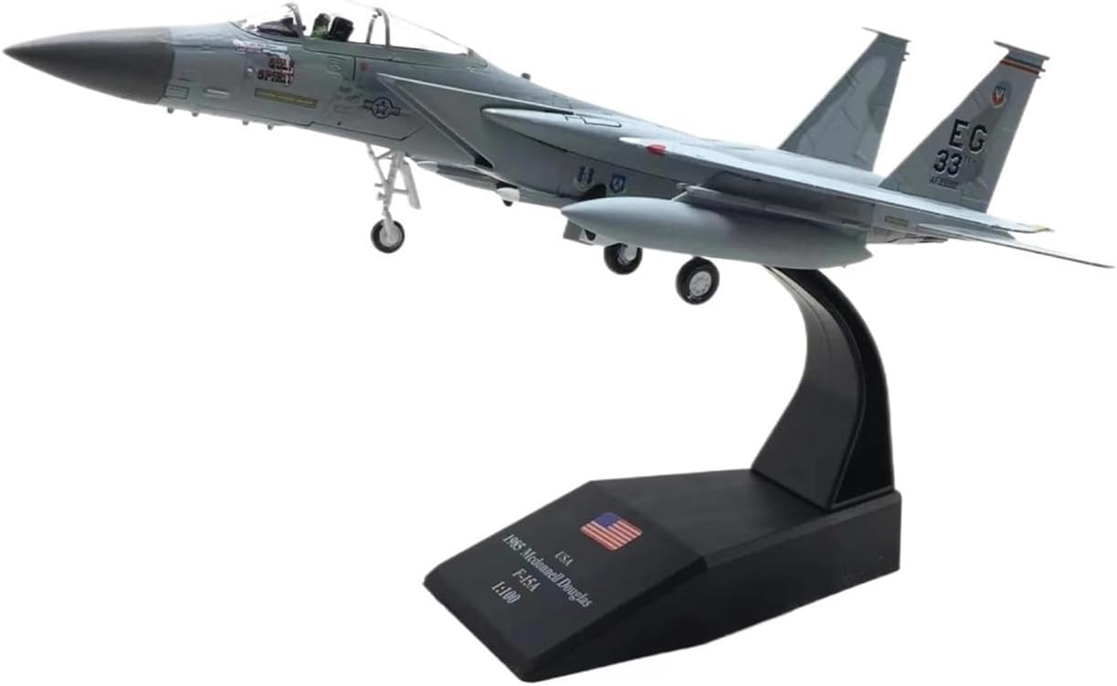 Miniature Scale 1 100 for Supersonic F-15c Fighter Simulation Alloy Aircraft Model Souvenirs Ornament Flying Toy Game Kits