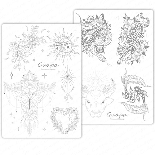 MARLLOGIVA White Tiny Tattoo Practice Skin Double-Sided Minimalist Tattoo Practice Pad Fine Line
