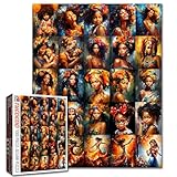 Tucocoo Puzzle Femme Africaine 1000 Pièces, Portrait Afro, Collage Art, Décoration Difficile, Cadeau Familial