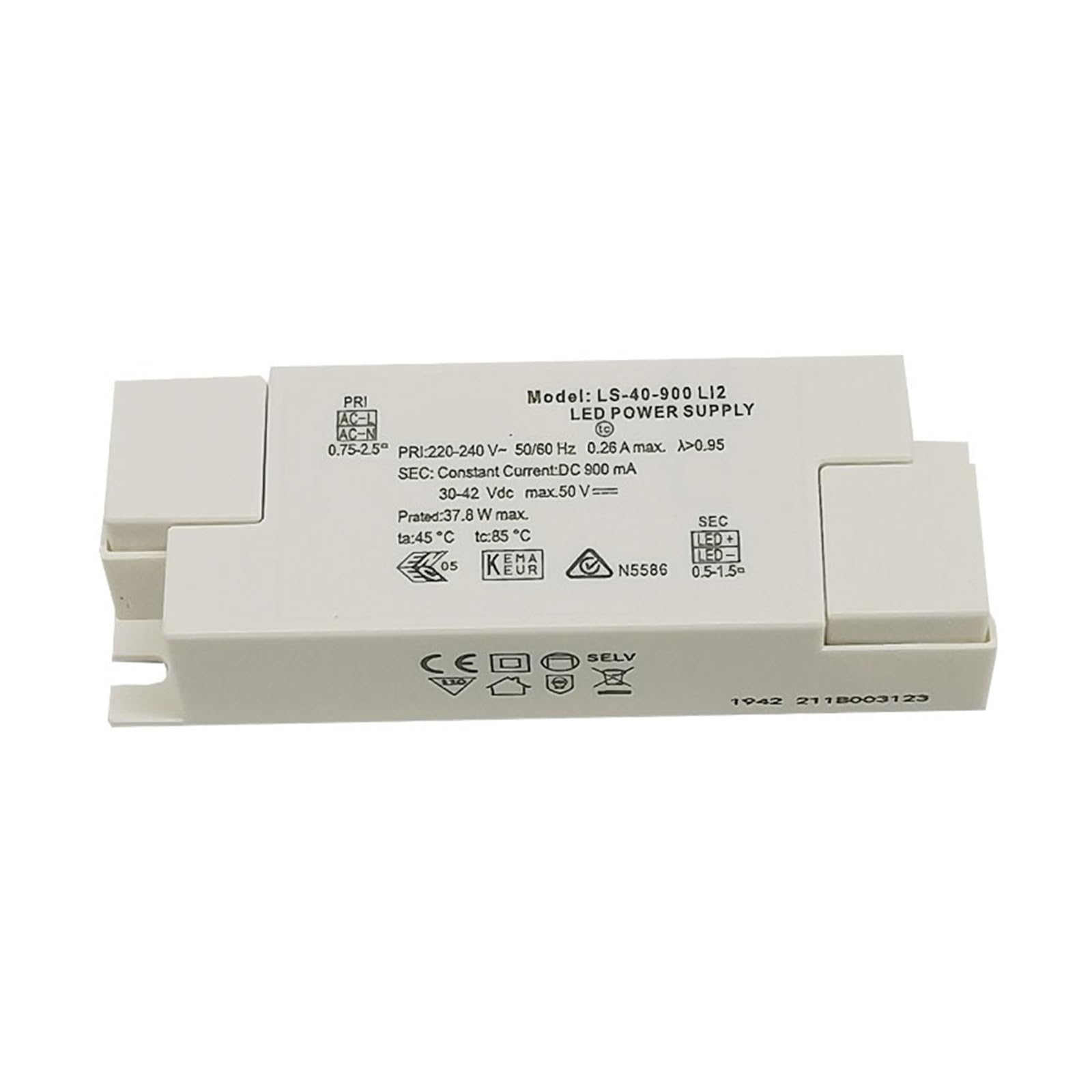 LED Strahler Treiber Netzteil Konstantstrom 30W Trafo 42W Vorschaltgerät 8W(LS 40 600LX24W30 42600ma)