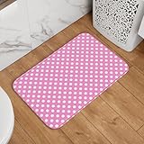 Idéal pour la salle de bain et au-delà : non seulement pour les tapis de bain ou tapis de bain pour la catégorie de salle de bain, ce paillasson vintage à pois rose fonctionne également comme tapis d'entrée, paillasson d'intérieur ou paillasson extérieur pour l'entrée extérieure. C'est un ajout élégant et fonctionnel à votre décoration de porche ou de maison, alliant confort, style et praticité sans problème