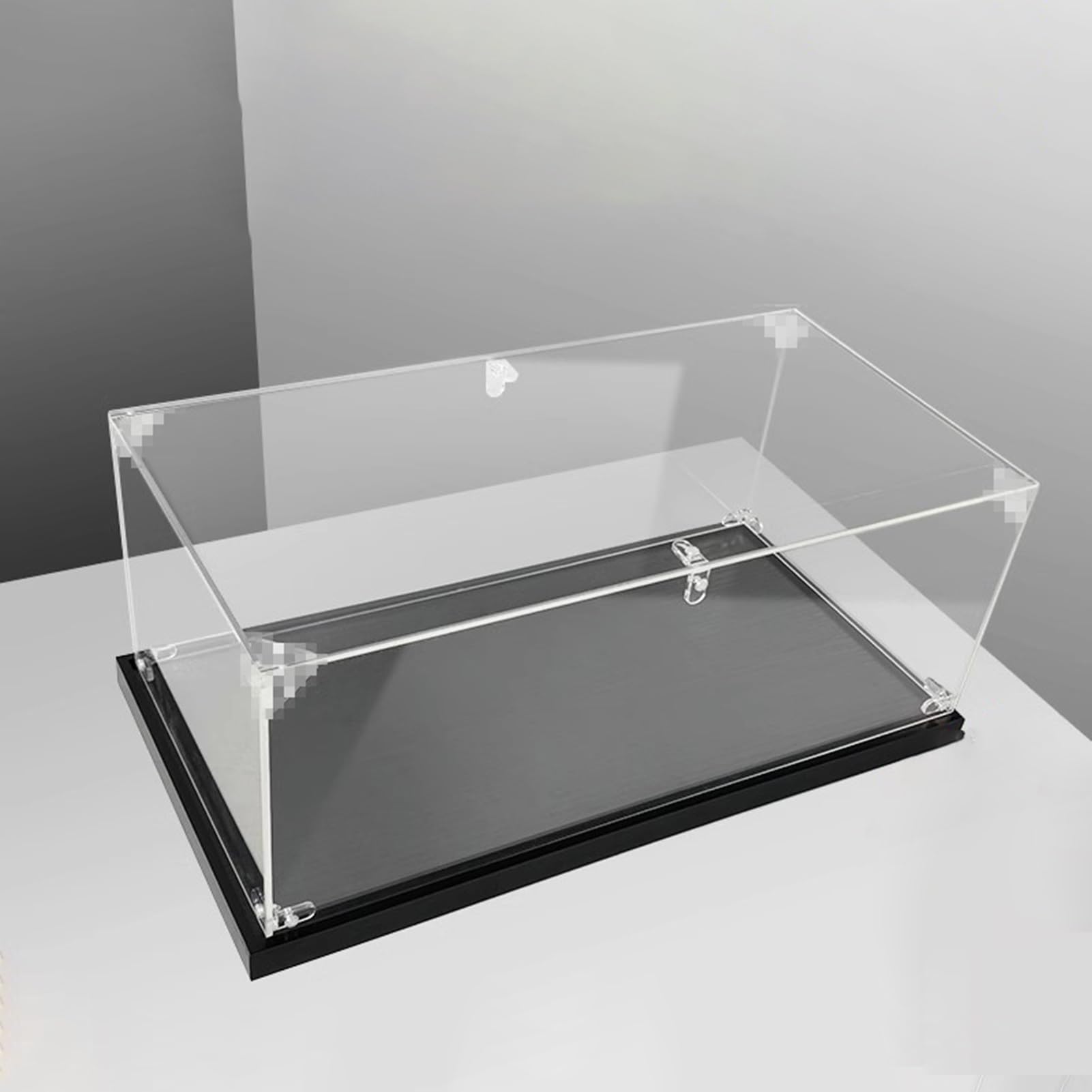 Acryl-Vitrine mit Holzsockel, 45 x 45 x 40 cm, verschiedene Größen, für Sammlerstücke, Modelle und Erinnerungsstücke, Selbstmontage, Ausstellungsbox