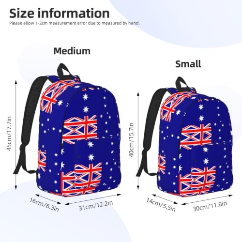 Mochila de lona con la bandera australiana CHAbu estilo clásico a la moda 4
