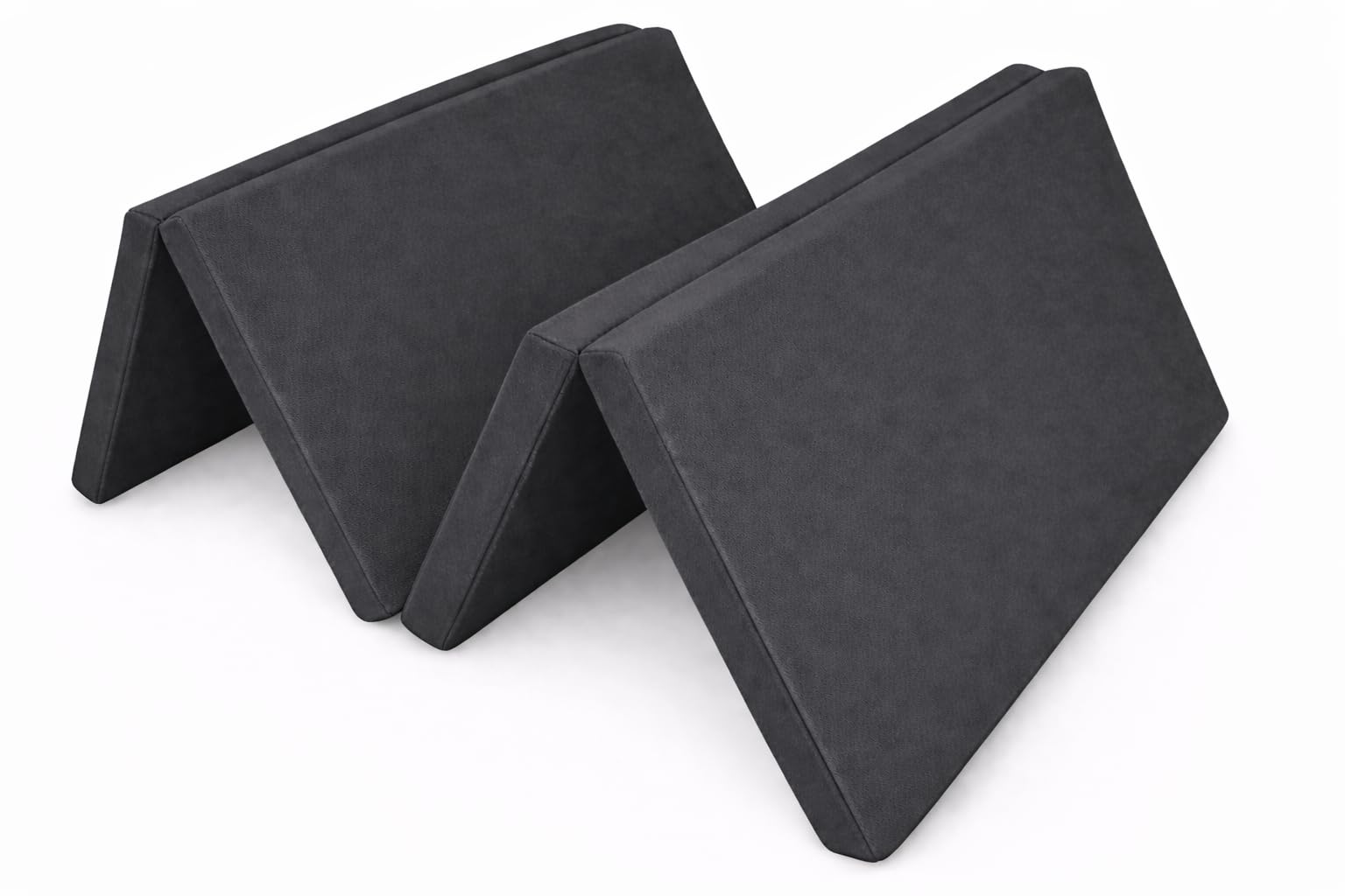 4 Fold Mattress, EPE Foam, 2 Inch Thickness, Navy Blue, 35x72 Inch Single Bed, Portable Lightweight Floor Mattress for Travel, Picnic, Yoga (Dark Grey)-image-49