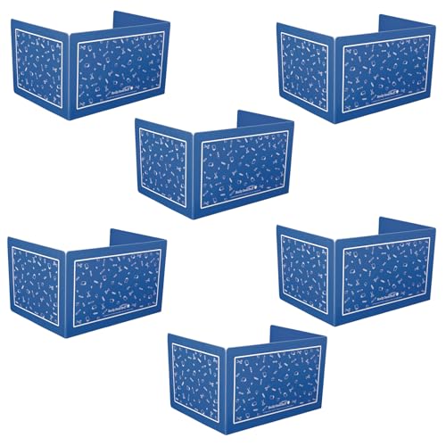 Really Good Stuff Deluxe Privacy Shields Large Set of 6 - Blue Corrugated Plastic | Privacy Shields for Student Desks