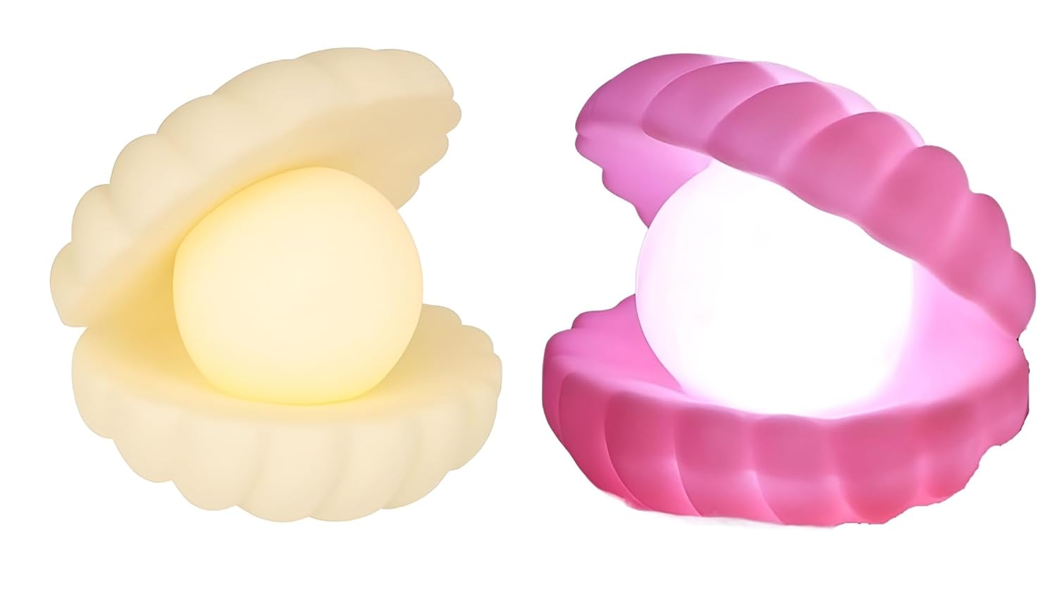 Buy Mclear 2pcs Pearl Shell Lamp, Bedside LED Ocean Nightlight