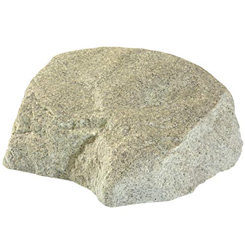 Preisvergleich Produktbild GARTENDEK Findlinge Stein Attrappe für Garten - Gartenfelsen Hohl Gartendeko Kuntstein - Groß Steinabdeckung für Sandfilterlanlage, Transformator usw. (S-06, Hellgrau)