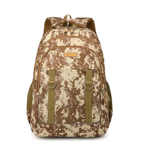 Lawaia Zaino tattico militare da 25 litri, da campeggio, da lavoro, da uomo, per viaggi, escursionismo, scuola, palestra, pesca, 46 x 18 x 31 cm, Giallo, M