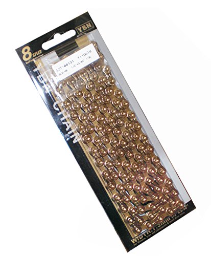 ワイビーエヌ SLA-H8-Ti スーパーライトチタンコートチェーン 127-00131 Ti-Nゴールド