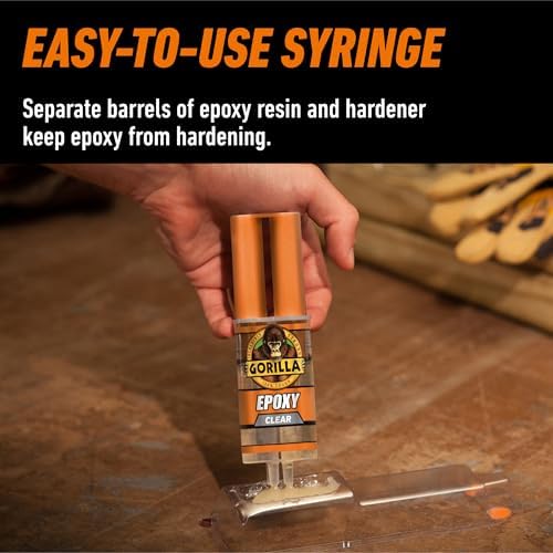 Gorilla Glue Epoxy, Dries Clear, Gap Filling, Indoor & Outdoor, Water Resistant, 5 Minute Set, Dries Clear Transparent, 0.85oz/25mL, (Pack of 1) 4200602 — view 4