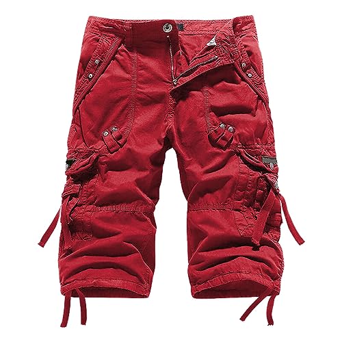Short 7 minute couleur unie bordeaux avec corde suspendue sport homme