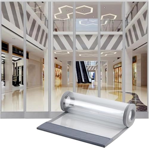 Windproof Transparent PVC Plastic Partition, 2mm Vinyl Magnetic Screen Door, Automatic Closure for Porches & Gas Areas, Size 35x235cm/13.8x92.5in