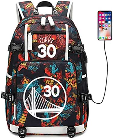 AUGYUESS Basketball Player Star Backpack School Bag Daypack Bookbag Shoulder Bag Laptop Bag