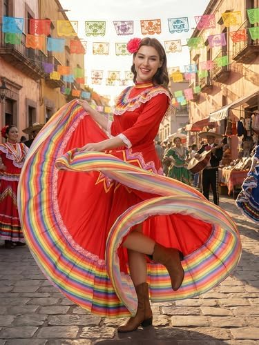 Faltern Mexican Cinco De Mayo Dress Women Mexican Fiesta Costume Dress Traditional Mexican Folklorico Dress for Women, Red, L: Buy Online at Best ... Faltern Mexican Cinco De Mayo Dress Women Mexican Fiesta Costume Dress Traditional Mexican Folklorico Dress for Women, Red, L: Buy Online at Best ...