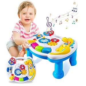HQXBNBY Baby Toys 12 Months, Musical Learning Table Baby Toys for 1 2 3 Year Old Boys Girls Early Education Activity…