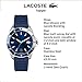 Lacoste TIEBREAKER Men's Quartz Stainless Steel and Silicone Strap Casual Watch, Color: Blue (Model: 2011125)