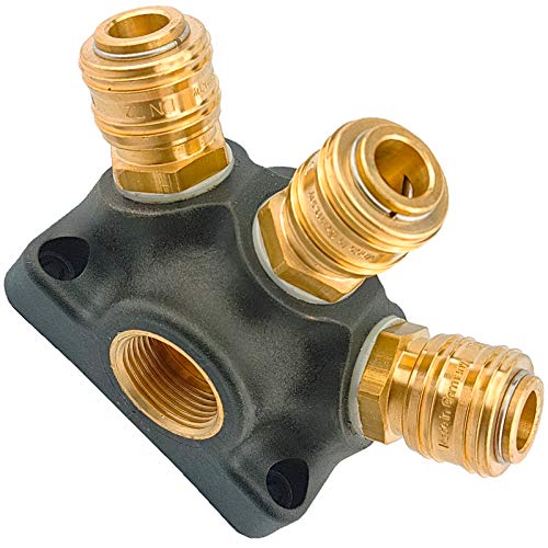 Megahaustechnik 3-fach Druckluft Kupplung Wanddose