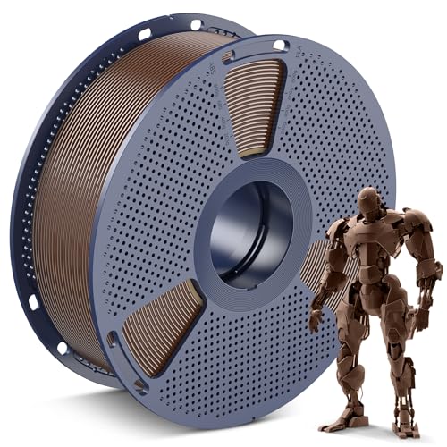 Image of SUNLU PLA 3D Printer Filament PLA Filament 1.75mm, Neatly Wound 3D Printing Filament 1.75mm, Dimensional Accuracy + /- 0.02 mm, Fit Most FDM 3D Printers, 1kg Spool (2.2lbs). (Brown)