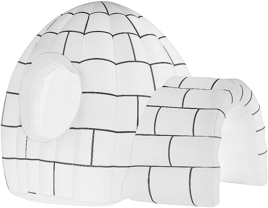 8-Foot Inflatable Color-Changing Igloo with Built-in Disco Lightshow and Durable Weather-Resistant Fabric
