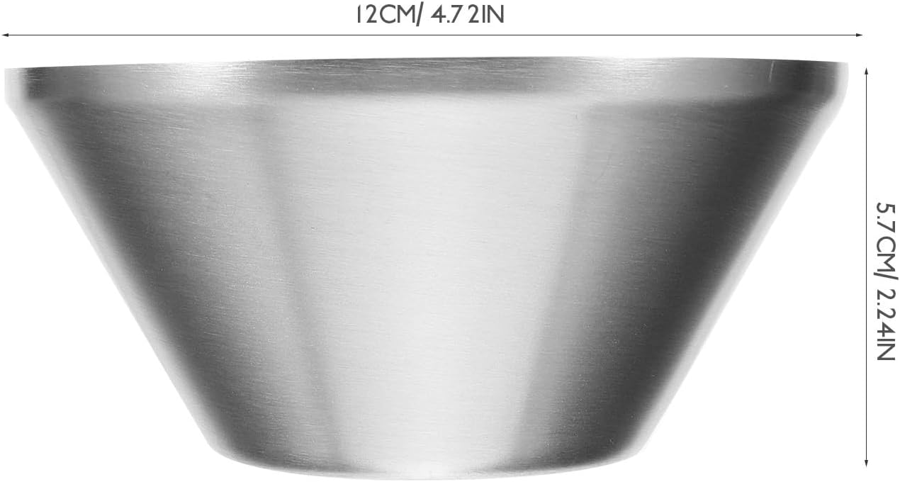 Uonlytech Men’s Shaving Bowl 12cm Stainless Steel Foaming Soap Cup Reusable Beard Care Shave Accessory for Home and Travel