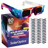 Solar Eclipse Glasses 50 Pack – ISO 12312-2 & CE Certified Safe Sun Viewing Glasses, Direct Solar Observation, AAS 2026, Bulk Pack