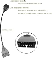 Vista 2 de LOPURO Adaptador OBD2 a OBD1 GM, OBD1 12 pines a OBD2 16 pines escáner herramienta de diagnóstico OBD II adaptador conector de cable para GM