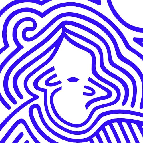 Image of Berit Royal Blue Poster Printed, Rosana Laiz Blursbyai (24x24)