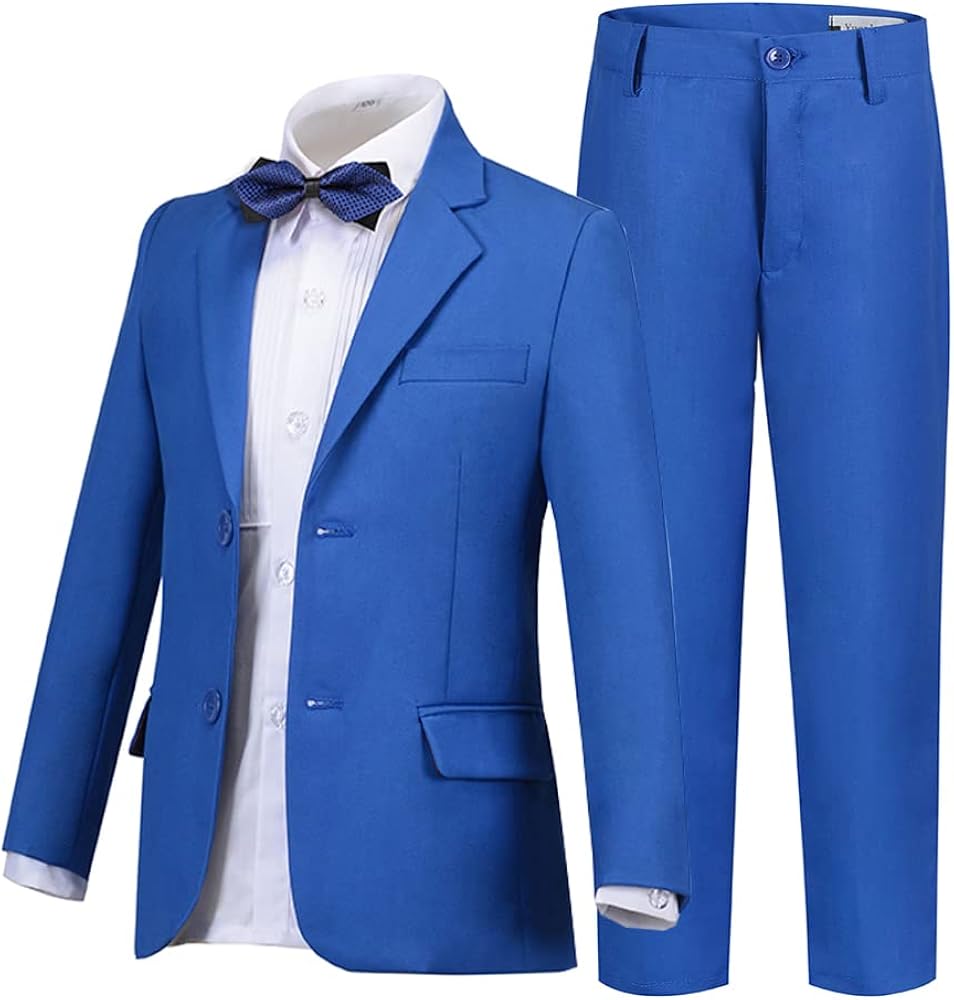 SaiLiiny Boys Formal Suit Set Complete Outfit Slim Fit Tuxedo for Boy