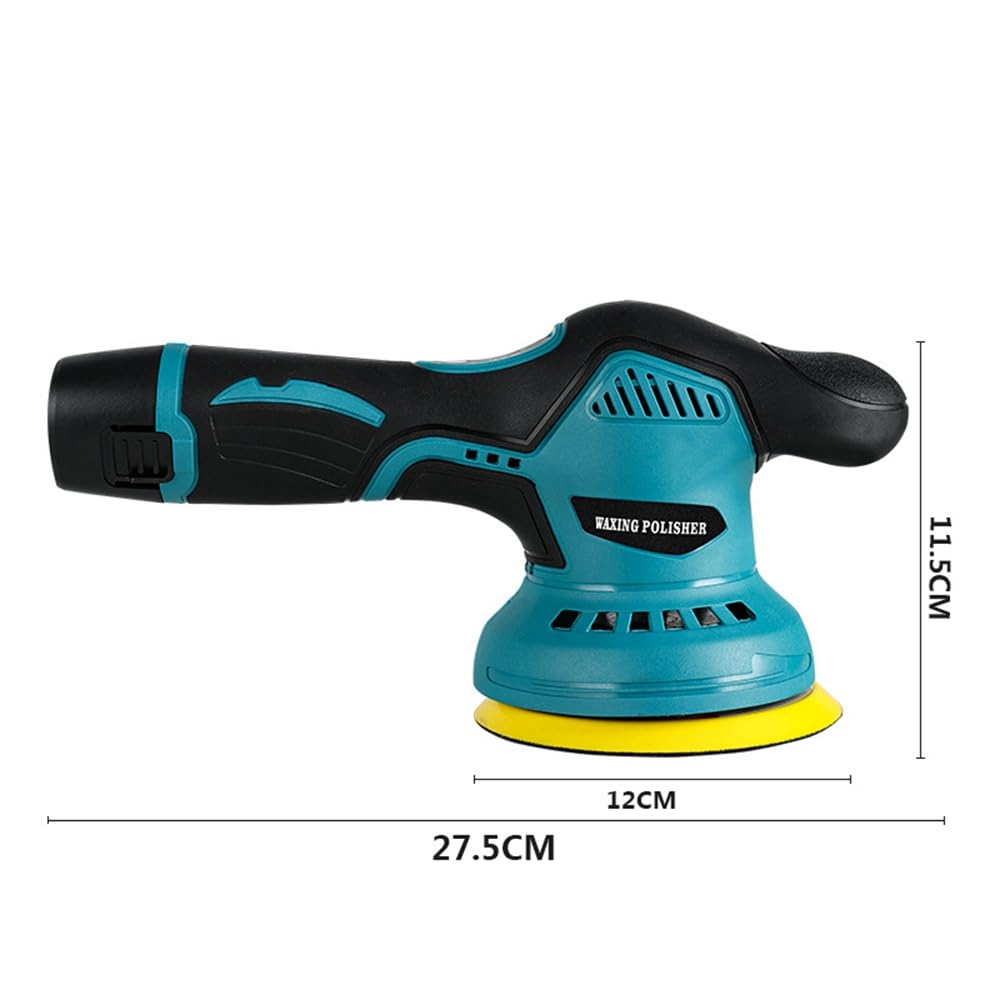Máquina pulidora de batería, 8 velocidades (2800 – 5500 RPM) con 2 baterías, juego de pulidoras de coche de 125 mm, ideal para pulir la pintura del coche, eliminar arañazos, muebles y crecimiento de