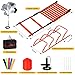 Kevirice Agility Ladder, Agility Speed Training Set, 20ft 12 Rung Agility Ladder, 4 Agility Hurdles, 5 Resistance Bands, 12 Resistance Cones, Running Parachute, Jump Rope for Athletes, Adults(Orange)
