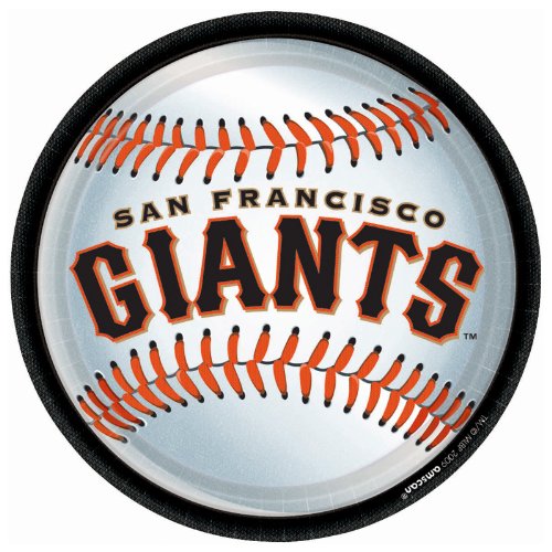 San Francisco Giants Multicolor Round Party Plates - 9