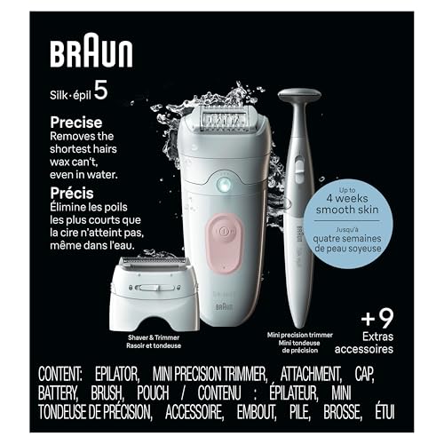 Braun Silk-épil 5 Epilator, Wet & Dry, Lasting Smooth Skin, SE5-230 - image 9