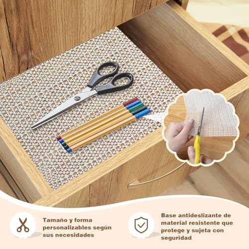 LUSEE Alfombra Antideslizante, 120x160cm Bases Antideslizantes para alfombras, PVC Multiusos Base de Antideslizante para Cajones Estantes Bandeja Alfombra - imagen 8