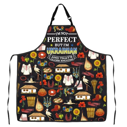 JXGZSO Ukraine Kitchen Apron Ukraine Lover Gift Ukraine Souvenir Gift Kyiv Trip Lover Gift Ukrainian Apron (Ukraine Apron3)