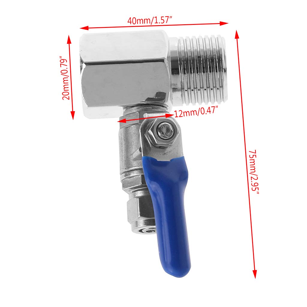 JENOR Depuratore D'acqua Osmosi Inversa Tee Valvola A Sfera Set 1/2 Pollice BSP a 1/4 Pollice Tubo