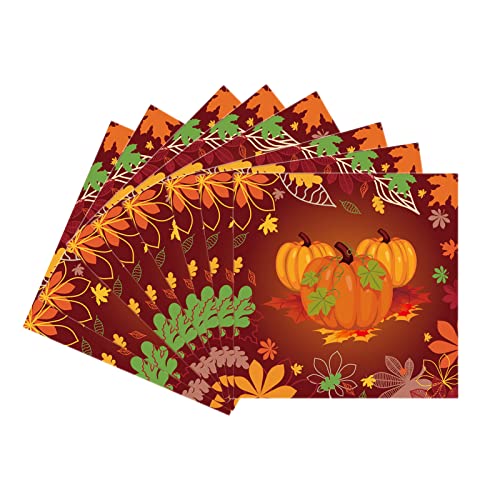 Thanksgiving Party Paper Napkins Autumn Fall Napkin,20Pcs Autumn Decor Pumpkin Maple Leaf Tissue Thanks Dinner Dessert Paper Napkins for Thanksgiving Autumn Harvest Party Supplies Table Decorations
