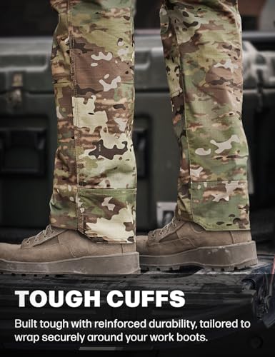 Image of CQR Men's Quick Dry Work Pants, Water Resistant Outdoor Tactical Pants, Lightweight Stretch Cargo Hiking Pants